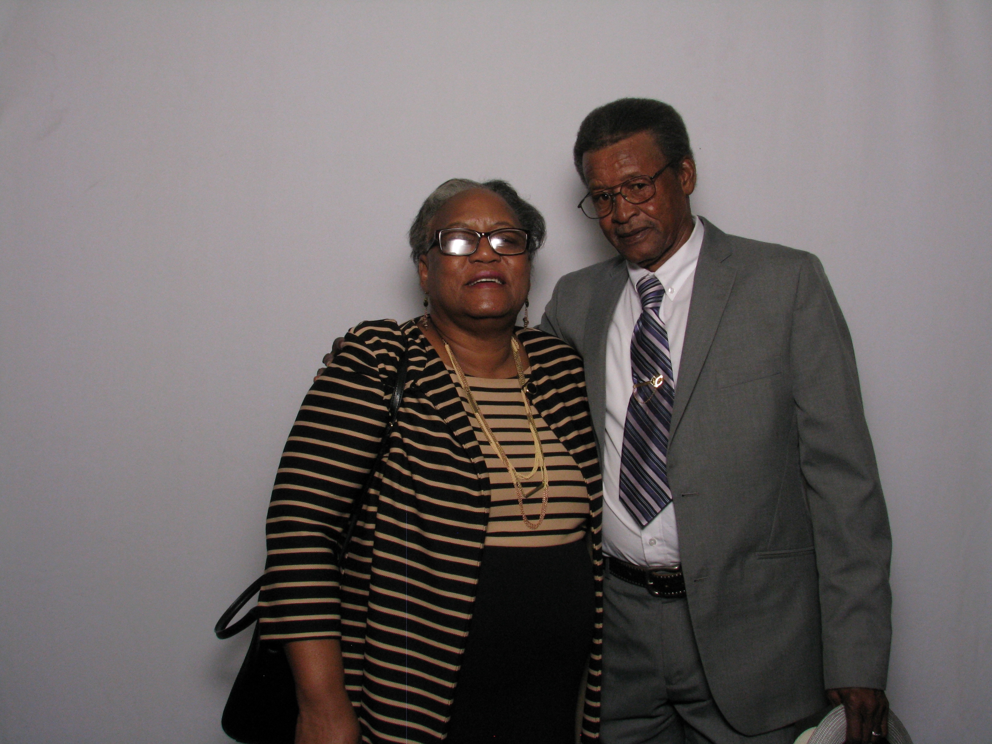 Hazel Joyce Barnett and Charles Barnett, parents of Clarinda Barnett-Harrison, in 2017.